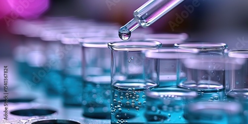 test tube with blue liquid