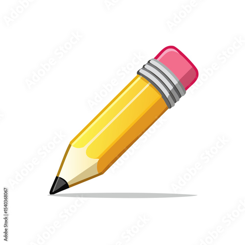 Classic Yellow Pencil Writing Line Education Graphic Design Illustration Object