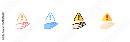 Risk Management icon set multiple style collection