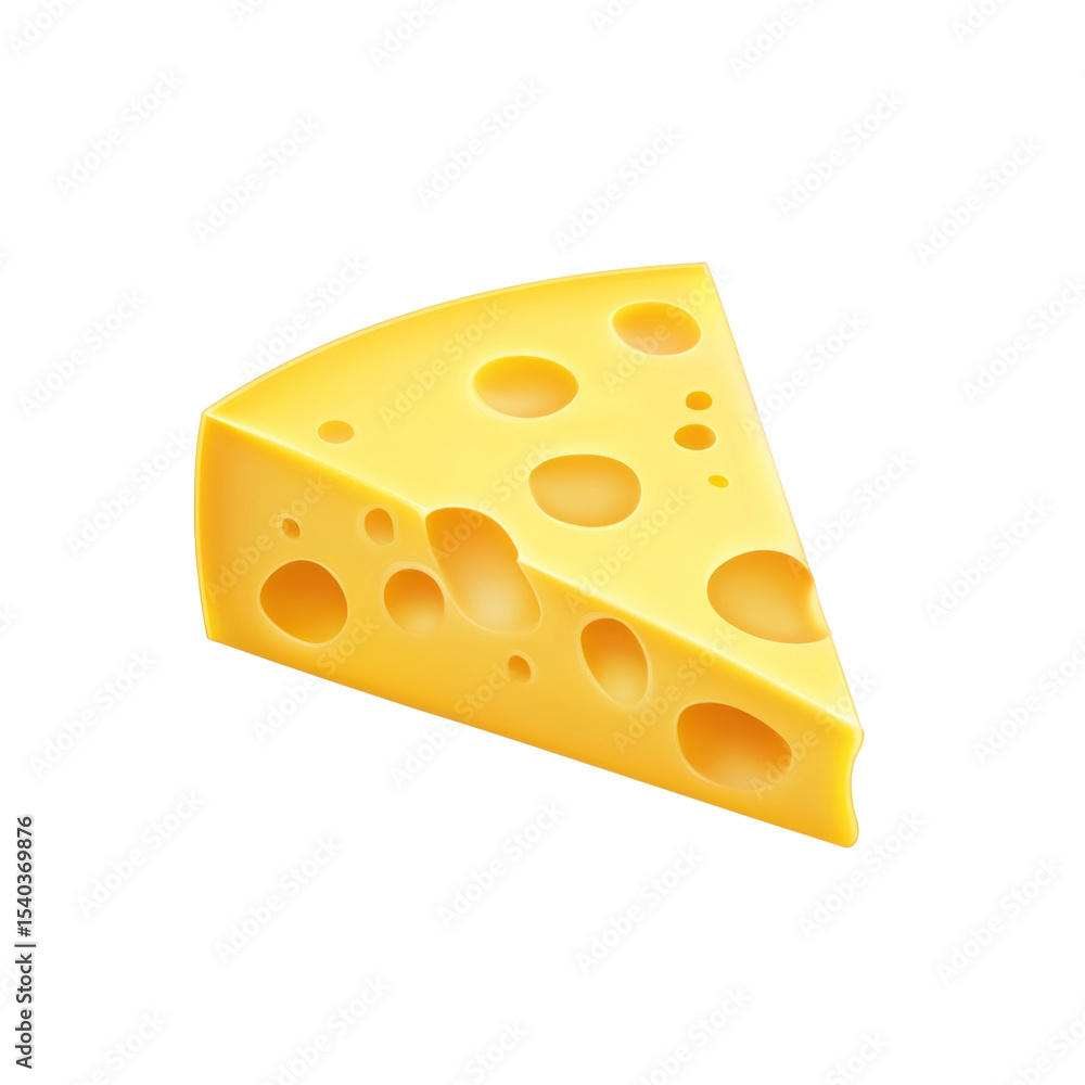 Delicious Wedge of Swiss Cheese with Holes - Isolated on Black Background Delicious Wedge of Swiss Cheese with Holes - Isolated on Black Background