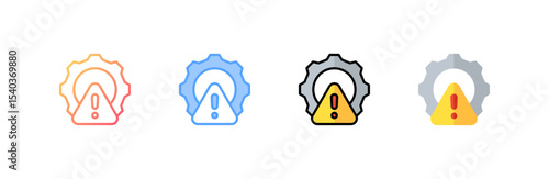 Risk Management icon set multiple style collection