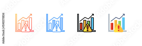 Growth icon set multiple style collection