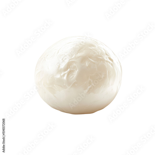 Fresh Creamy Bocconcini Cheese Ball on Black Background