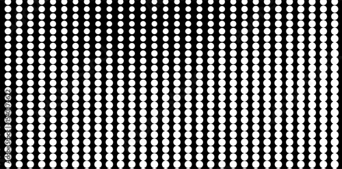 halftone dots. Black dots on white background. using smaller dots for lighter areas and larger ones for darker regions. This pattern will create a dynamic visual texture, perfect for backgrounds