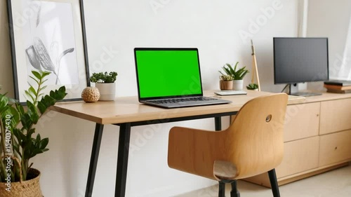 Wallpaper Mural Modern home office workspace mockup Torontodigital.ca