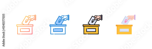 Vote icon set multiple style collection