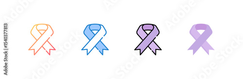 Ribbon icon set multiple style collection