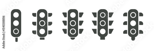traffic light icon, traffic light silhouette vector illustration-simple silhouette illustration of traffic light, perfect for traffic light logos and icons