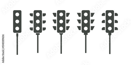 traffic light icon, traffic light line art - simple line art of traffic light, perfect for traffic light logos and icons