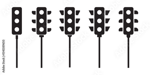 traffic light icon, traffic light line art - simple line art of traffic light, perfect for traffic light logos and icons