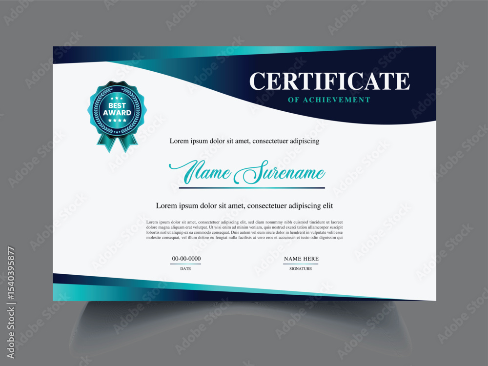 Obraz premium Clean unique latest Certificate design template