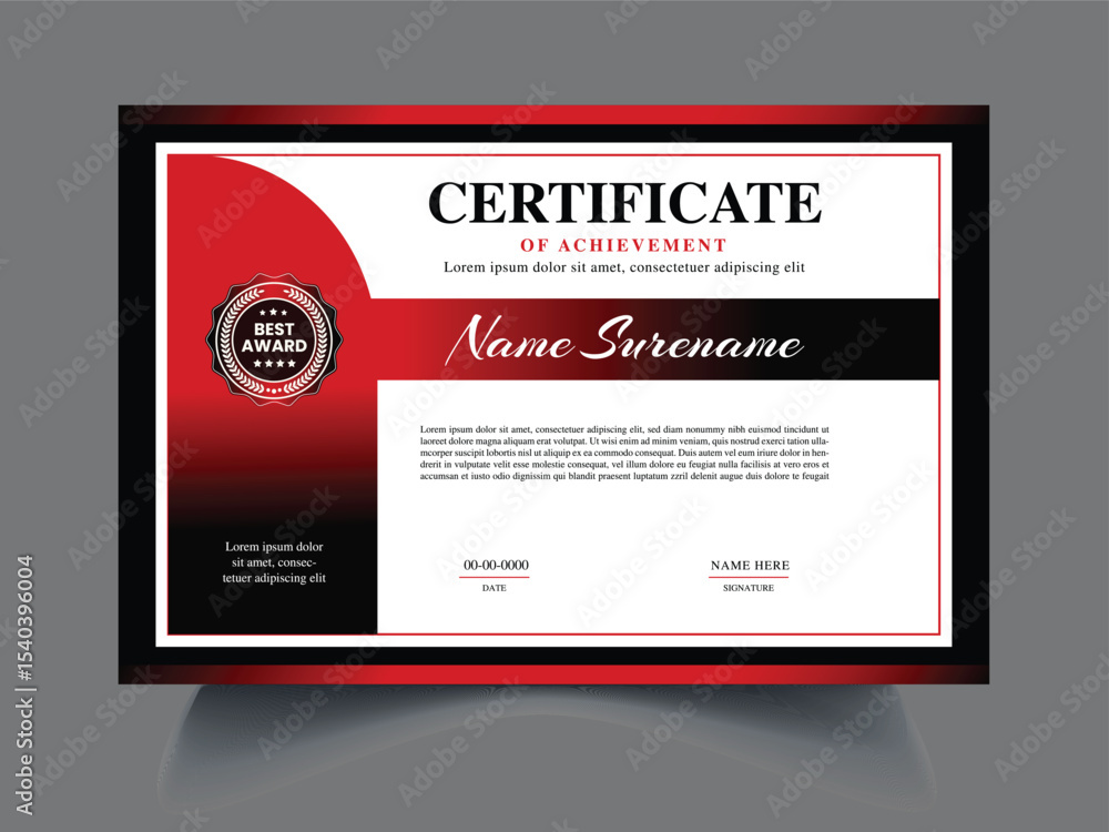 Obraz premium Clean unique latest Certificate design template