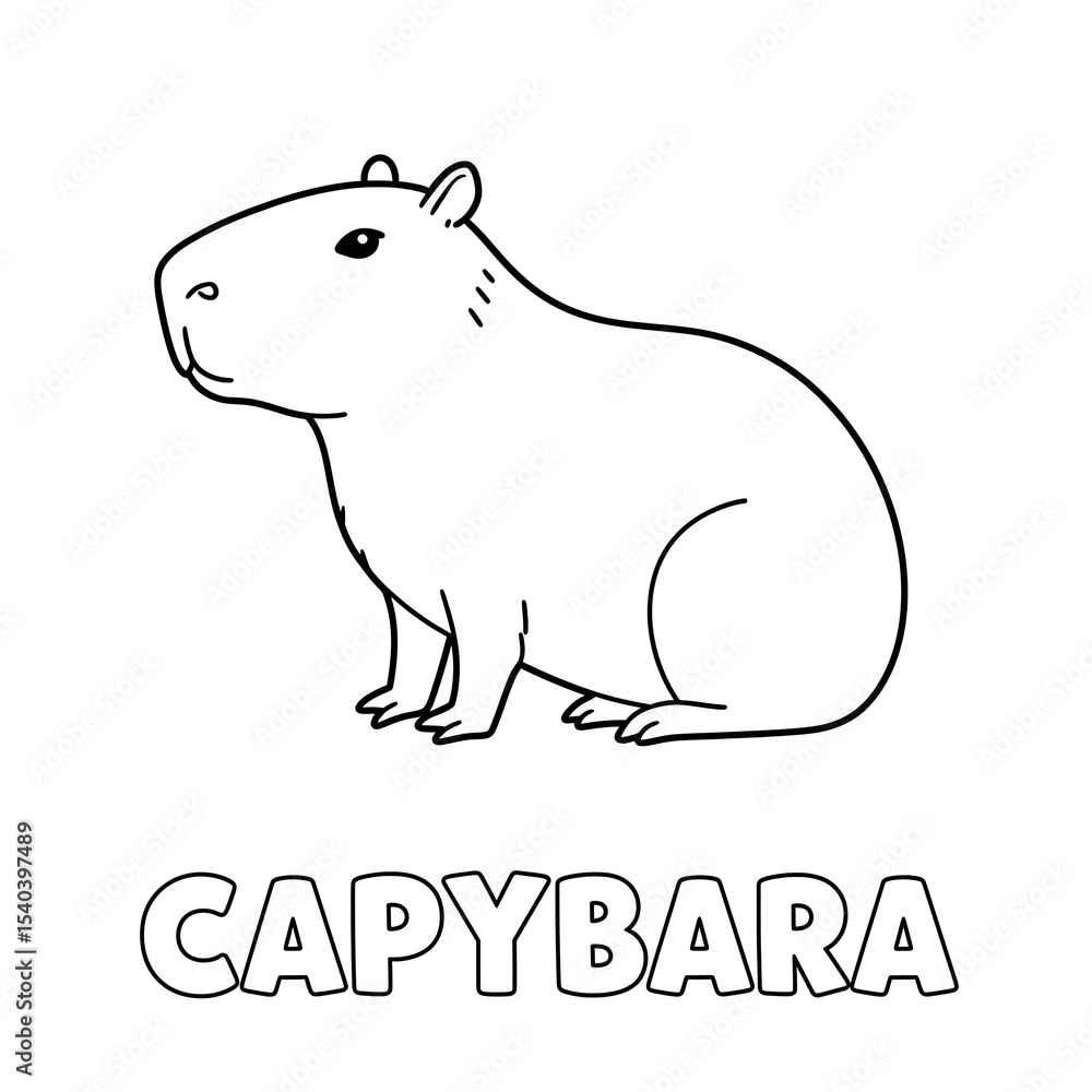 Obraz premium Coloring picture of animal. Learning book for kids. Drawing picture for kids