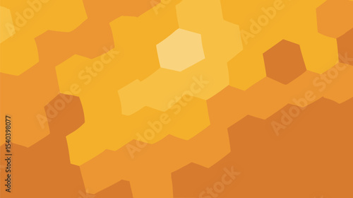 Hexagonal pattern creates vibrant background showing warm gradient tones