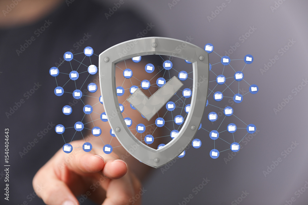 Obraz na plátně Secure your data with robust network protection