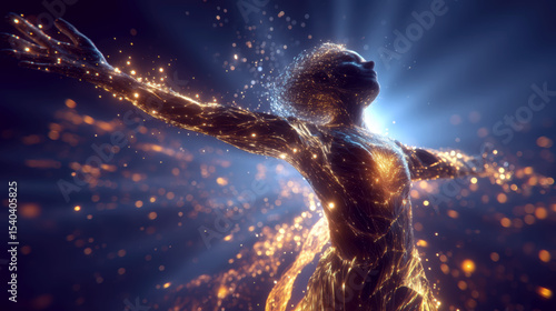 generative illustration. awareness of astral energies of the subtle plane.	