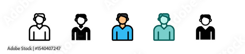 Man multiple icon