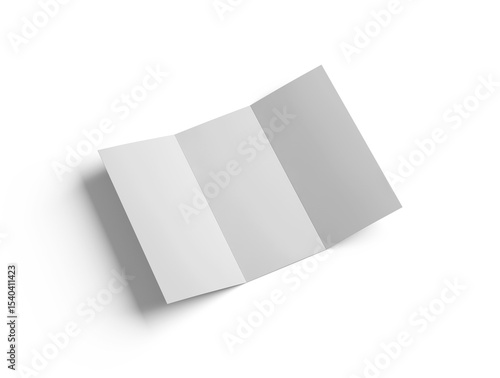 Trifold Brochure Mockup Transparent - Realistic Open & Closed Views