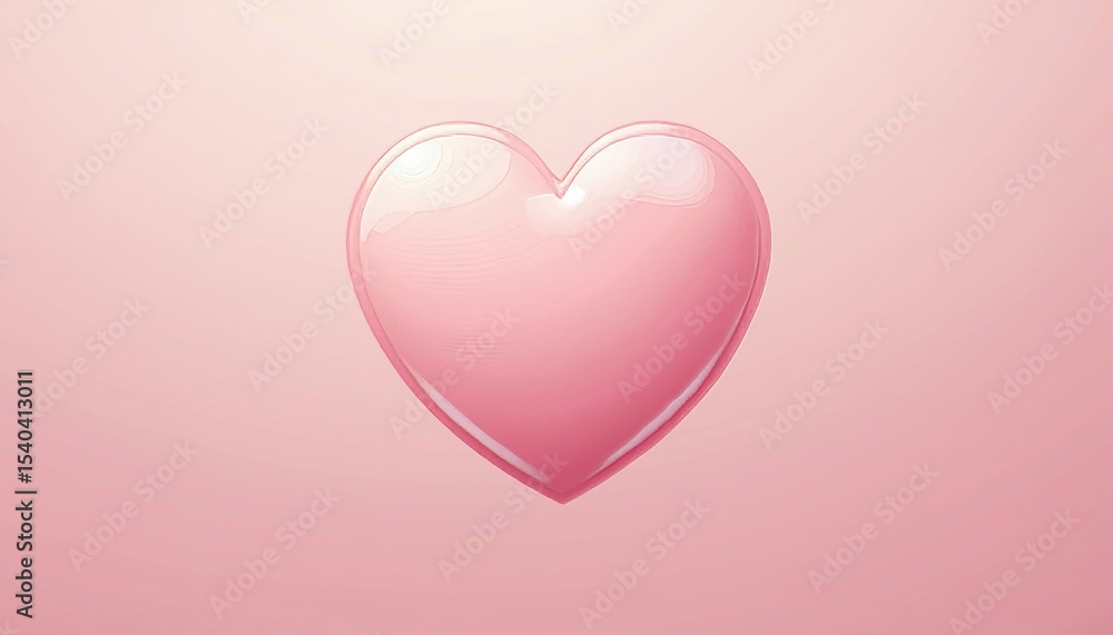 Pink Heart Shape on Gradient Background Pink Heart Shape on Gradient Background