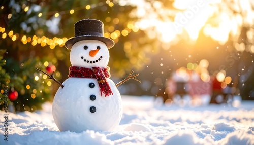 Festive Snowman Winter Wonderland.