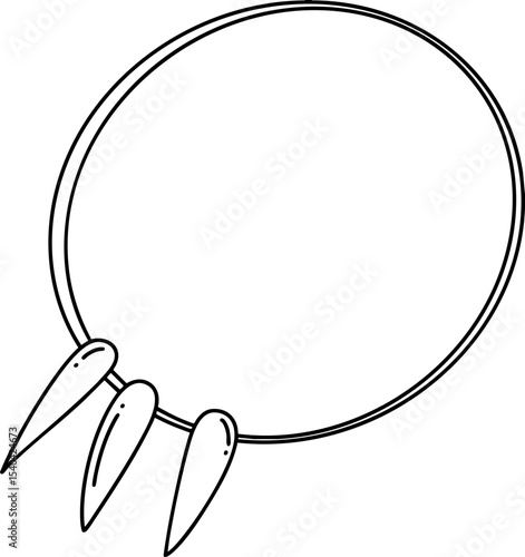 hand drawn ancient necklace