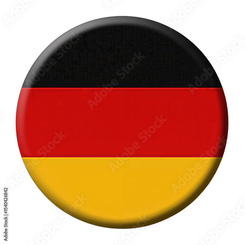 Circle Germany Flag with Transparent Background – Round German Flag PNG, High-Resolution National Emblem, Digital & Print Ready


