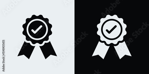 Certificate seal with checkmark icon