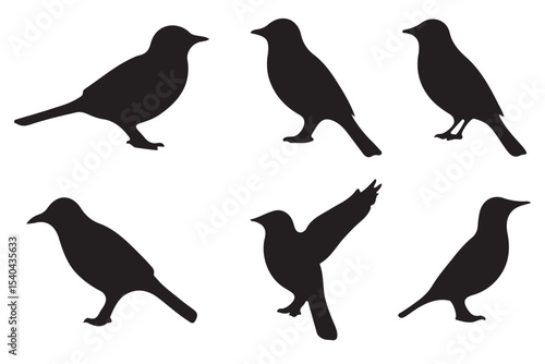 Flat and Minimal crow icon vector illustration isolated on white background an bart icon