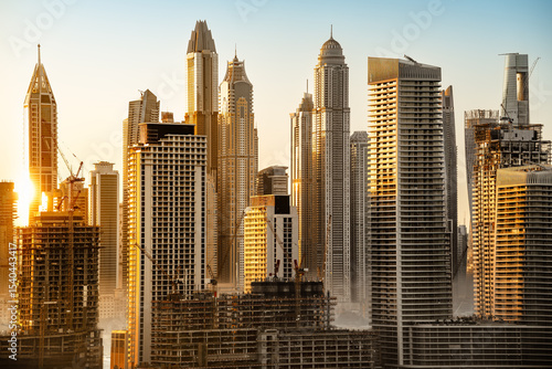 skyscrapers of the dubai ma...