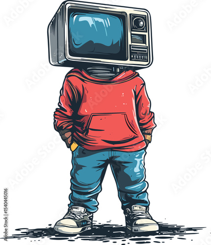 man watching tv