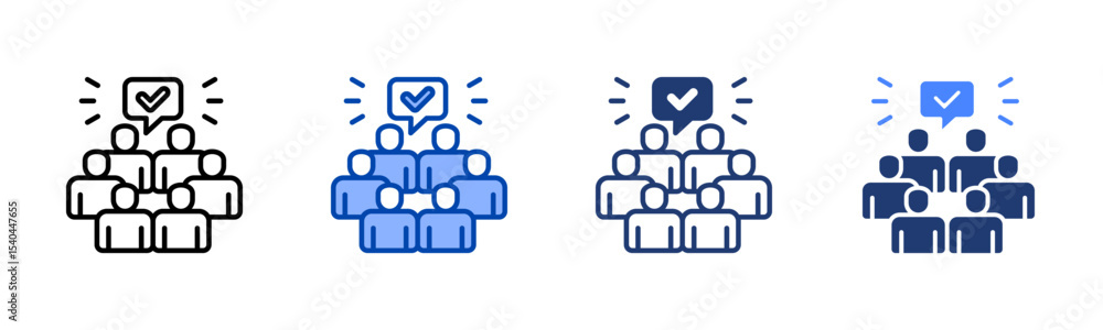 Obraz premium Majority icon sheet multiple style collection