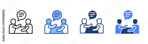 Lobbying icon sheet multiple style collection