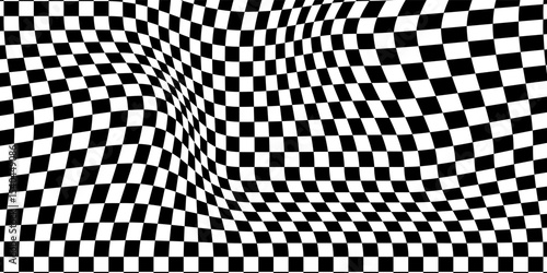 Black and white checkered pattern, Checkerboard seamless pattern