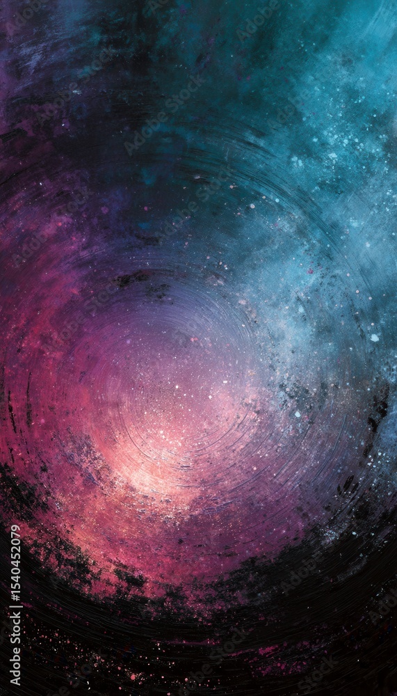 Fototapeta premium Cosmic Spiral in Vibrant Colors