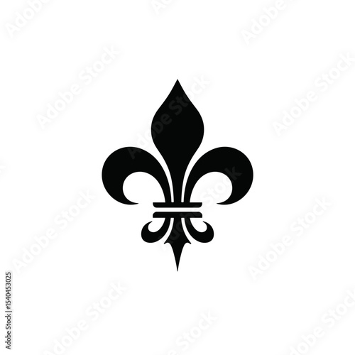 Black fleur-de-lis symbol on white background  