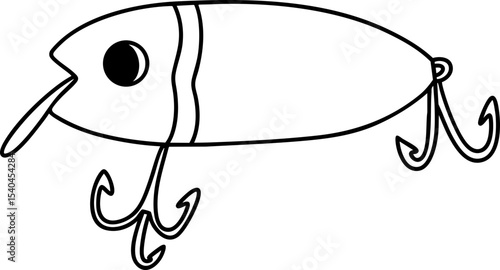 hand drawn fishing bait