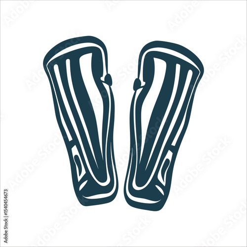 Field Hockey Shin Guards Protective Gear Illustration Shin Guards Field Hockey Curved protective gear