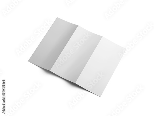 Trifold Brochure Mockup Transparent - Realistic Open & Closed Views