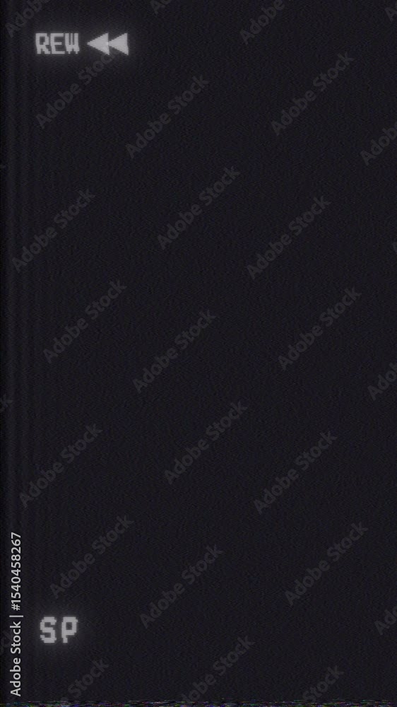 Vertical Version Rewind Button Animation VHS Glitch Animation on Black Background Vertical Version Rewind Button Animation VHS Glitch Animation on Black Background