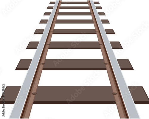 デフォルメされた線路のイラスト