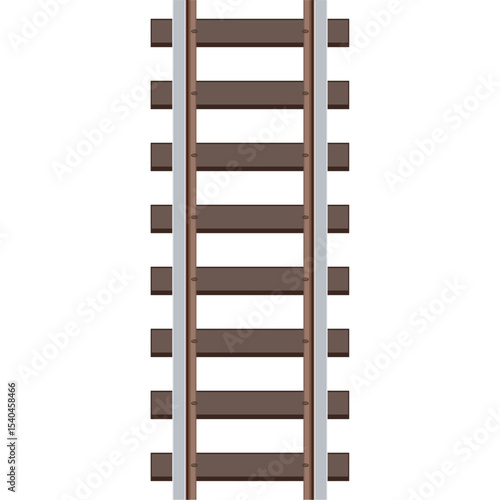 デフォルメされた線路のイラスト