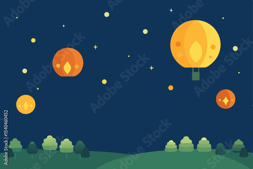 a christmas lantern launch from a city park   glow.svg