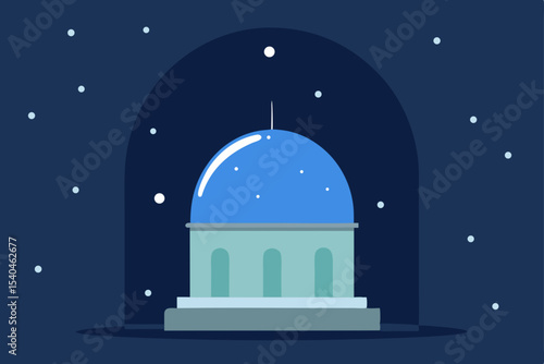 a city observatory lit inside with glowing constel.svg
