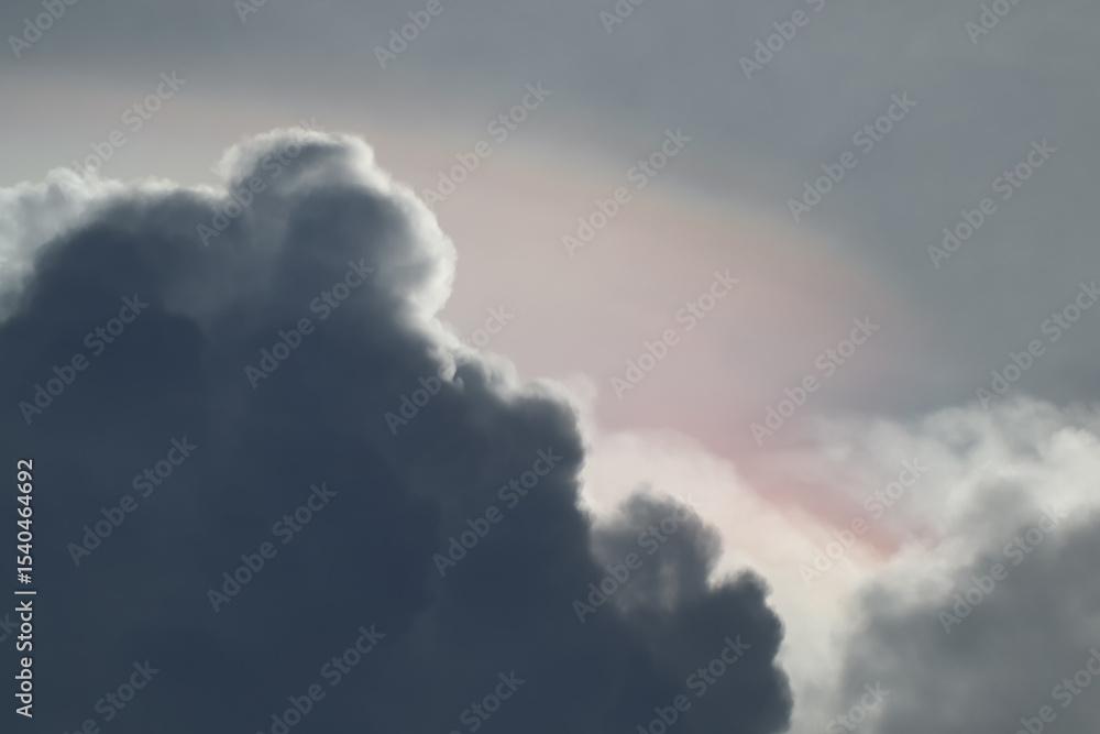 Obraz premium Iridescent Pileus Cloud on the sky