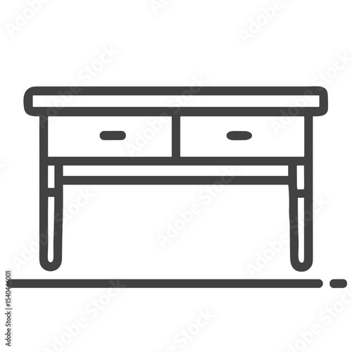 Console Table Icon for Entryway Furniture Websites, Home Decor Apps, Interior Design Blogs and Hallway Organization Projects