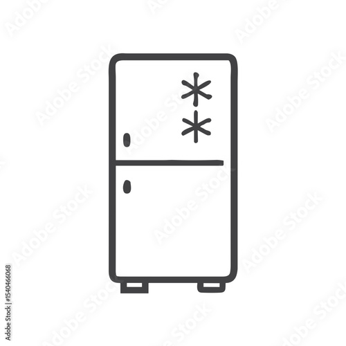 Refrigerator Icon for Kitchen Appliance Websites, Home Design Apps, Interior Planning Blogs and Household Equipment Catalogs