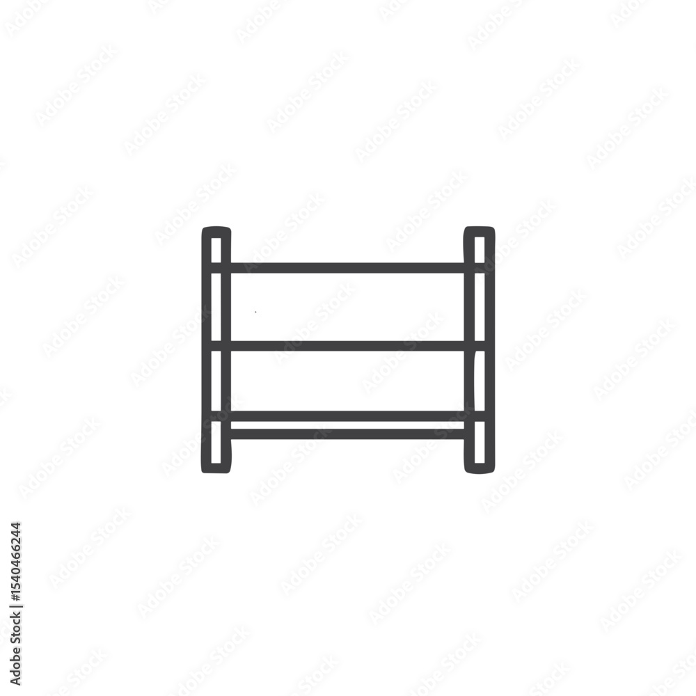 Wall shelf icon for home organization websites, interior design blogs, storage solution applications and decorative display planning Wall shelf icon for home organization websites, interior design blogs, storage solution applications and decorative display planning