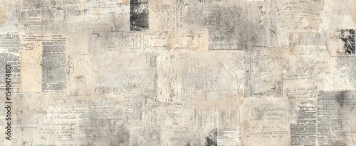 The vintage paper collage showcasing an artistic blend of distressed textures.