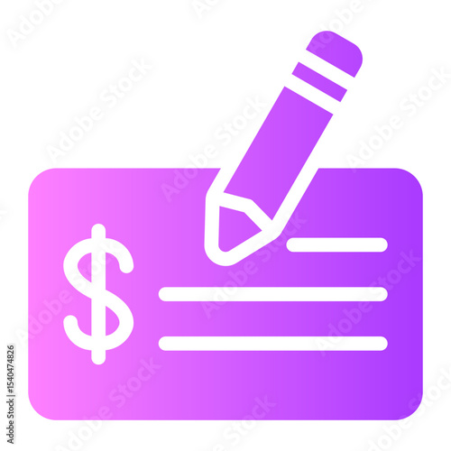 paycheck gradient icon
