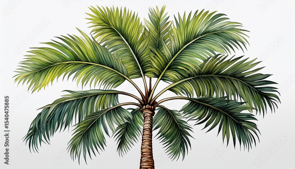 Obraz premium tropical palm tree cut out